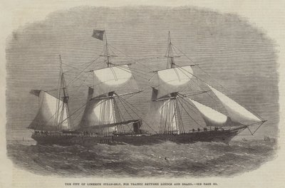 Die Stadt Limerick Dampfschiff, für den Verkehr zwischen London und Brasilien von Edwin Weedon